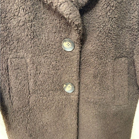 ZARA BASIC - Dark Brown Teddy Coat - Picture 4 of 10